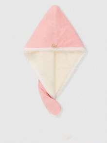 1pc Coral Fleece Double-Layer Thick Hair Drying Towel Cap, Cute For Adults & Kids, Super Absorbent & Quick Dry,Hair,Travel,Hair Products,Hair Tools,Hair Stuff,Barber,Barber Accessories,Barbershop,Hairdressing Equipment