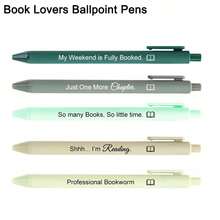 1/5/10pcs Readers Hobby Ballpoint Pens, Black Ink, Interesting Reading Quotes, Ideal For Librarians, Writers, Book Club Gifts, Suitable For Literary Parties, Student Stationery, Essential Student Supplies, Book Lover Pens, Reading Enthusiast Pens, Text Decoration, Book Themed Patterns, Refillable Ink System, Durable Plastic Body, Librarian Gifts, Stationery Supplies