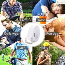 JASGOOD Men Canvas Double Ring Belt Plus Size Men Cloth Casual Belt For Jeans Pants{"Color_name":"SolidWhite","Size_name":"FitsWaistSize28\"-32\""} - 多色9 - 查看 8