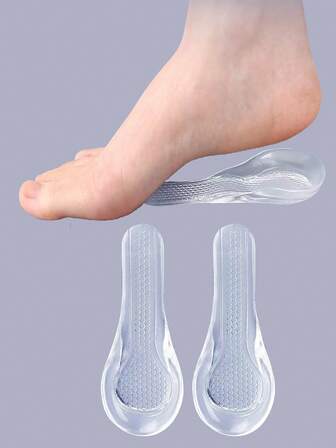 Foot care 1 Pair Transparent Silicone Cup-Shaped Anti-Slip Shock-Absorbing Heel Pads For High Heels, Leather Shoes, Sandals