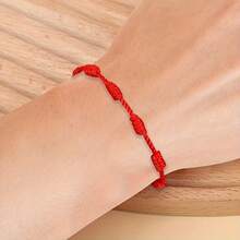 6/12/24pcs Lucky Red String Birthday Party Favors Friendship Bracelets - Multicolor - View 8