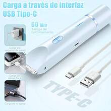 Depiladora Electrica Mujer,Portátil Sin Dolor 2 En 1 dual head shaver mujer, Rasuradora Mujer,USB Recargable,Afeitadora electrica para mujer sin dolor, cejas, axilas y recortadora electrica bikini. (Rosa) - azul - Ver 11