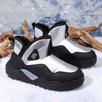 Men's Winter Snow Boots Water Resistant Warm Fur Lined Anti Slip Work Ankle Shoes Casual Lightweight Hiking Outdoor Trekking Boot