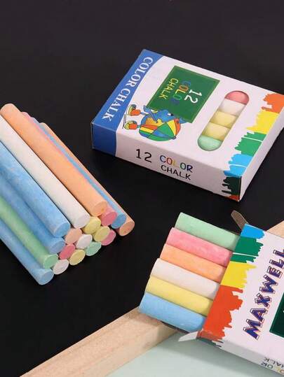 Kreideset (12 weiße/farbige Kreide + eine Kreidebox + ein Radiergummi (die Farbe der Kreidebox ist zufällig, das Erscheinungsbild der Kreidebox ist zufällig), geeignet für Outdoor-Malerei, Straßengraffiti-Kreide und Mallernen für Studenten. Kreide ist zerbrechlich. Sie kann während des Transports brechen oder Risse bekommen, aber das beeinträchtigt die Verwendung nicht.