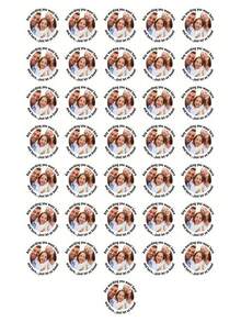 4*4cm 1/20pcs Customized 21-Day Photo Stickers, 21st Birthday Stickers, Personalized Birthday Party Stickers, Baby Shower Stickers - Multicolor - View 14