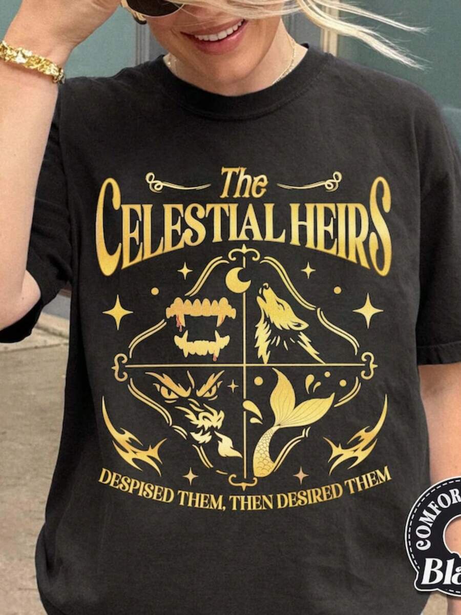 Celestial Heirs Band Co Mfort Co Lors Shirt, Zodiac Academy Shirt, Darius Acrux, Caleb Altair, Max Rig - màu đen - Xem 1