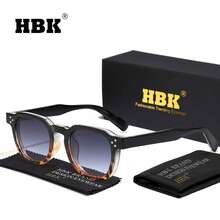 HBK Kính mắt vuông phong cách thường ngày dành cho nam, thiết kế gọng dày cổ điển, phù hợp để đeo hàng ngày, unisex, lý tưởng cho kỳ nghỉ, phong cách đường phố, tiệc tùng và làm quà tặng. - K39896 - Xem 5