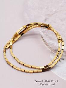 AAA+ 1strand Retention Color Various Shapes Gold Color Hematite Natural Stone Loose Spacer Beads For Jewelry Making Diy Bracelets - Golden Hematite - View 27