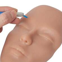 超柔软硅胶练习脸，适用于纹身师和化妆师。硅胶练习皮肤，逼真的面部眉眼唇永久化妆练习工具。3D硅胶刺绣练习脸皮肤，初学者眉眼唇模拟练习皮肤