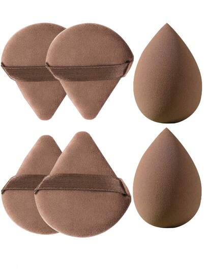 مجموعة 6 قطع من إسفنجة/وسادة المكياج من YISE، أدوات مكياج ناعمة وقابلة للحمل للأساس والتظليل والأحمر والبودرة والظل والكونسيلر والتبريز، هدية مناسبة للنساء والفتيات