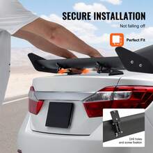 GT Wing Car Spoiler, 43.3 Inch Universal Spoiler With Single Deck, Adjustable Lightweight Aluminum, Car Rear Spoiler Wing, Racing Spoiler BGW/JDM Drift Black - Single Layer Short Bracket Without Holes - View 6