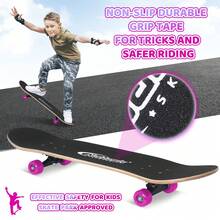 Standard Skateboards 31 Inch Complete Skateboard For Beginners Wood 9 Layer Maple Trick Skate Boards For Boys Girls Youth Teens Adults - Nhãn dán - Xem 3