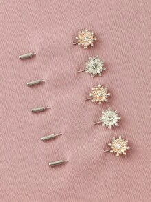 10 chiếc khăn choàng/ghim cài áo đính đá hoa hướng dương, trâm cài áo họa tiết hoa cho váy - Nhiều màu - Xem 1