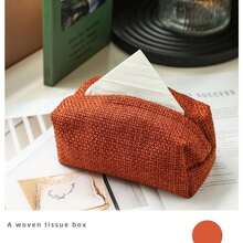 غطاء صندوق مناديل من الكتان المستطيل الفاخر - تصميم أنيق على طراز المزرعة، قماش ناعم، سهل التنظيف، مثالي لديكور غرفة المعيشة والنوم والسيارة، يضيف لمسة من السحر الريفي إلى أي مساحة، ديكور هدية عيد الميلاد/هالوين