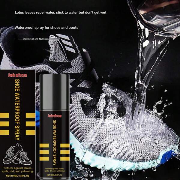 Outdoor Fabric Nano Waterproof & UV Protection Spray - Shoes, Jackets, Snow Boots, Sneakers Waterproofing & Cleaning Spray, No Lemon Acid Residue, Multi-Function Fabric Cleaner, Anti-Fading, Anti-Rain & Snow, 3.38 Oz Spray Bottle (1pc)