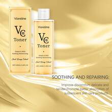 100ml Tónico de Vitamina C, Hidratante y Nutritivo para la Piel, Tónico Facial Cosmético, Cuidado de Belleza de la Piel, Piel Radiante, Preparación de Maquillaje Bruma Hidratante - Dorado - Ver 6