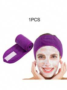 1pc Women Simple Headband With Magic Paste, Adjustable Size, Solid Color, Suitable For Makeup, Face Wash, Yoga, Sports, Spa And Bathroom,Gym,Hair Accessories,Turban Headband, Hairband Fall Winter Hair Band For Vacation Outfits Woman Elegant Scarf