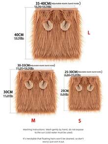 Peluca de melena de león grande y pequeña, disfraz de mascota realista y divertido - Incluye peluca de melena de león, apto para perros medianos y grandes