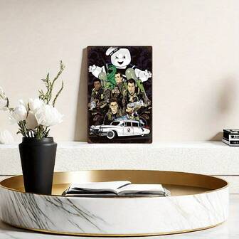 Ghostbusters Vintage Metal Tin Sign - 8x12" Artwork Poster For Home & Office Decor Waterproof & Dustproof Ideal For Bars, Cafes, & Bedrooms Perfect Gift For Holidays & Special Occasions, Best For Christmas, Perfect For Room Decor.