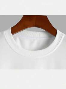 Disney Valentine's Day Pajama Gift Set. White Crew Neck Long Sleeve Sweatshirt Printed With Patchwork Mickey Mouse Design, Paired With Black Casual Sweatpants. Men's 2-Piece Set. Men's Autumn Clothing. - White - View 5