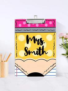 Personalized Teacher Appreciation Gift, Custom Pencil Floral Teacher Clipboard, End Of Year Gift, Back To School Teacher School Supplies, Custom Name Teacher Clipboard: Personalized Teacher Appreciation Gifts, - Multicolor - View 4