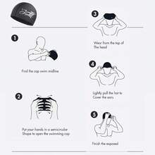 LENGLAGE Gorro De Natación para Mujeres Y Hombre, Gorras De Natacion para Cabello Largo, Gorras para Nadar para Adulto, Elásticos PU Gorro De Natación Impermeable de Antideslizante - Blanco - Ver 9