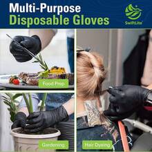 Black Nitrile Gloves, Disposable Gloves Latex Free, Rubber Gloves Powder Free For Cooking, Kitchen Clean Available In Small, Medium, Large, And X-Large, Fitting Both Men And Women. Each Box Contains 100 Gloves To Keep Your Home Or Workspace Well-Stocked - 01-black(small 100) - View 6