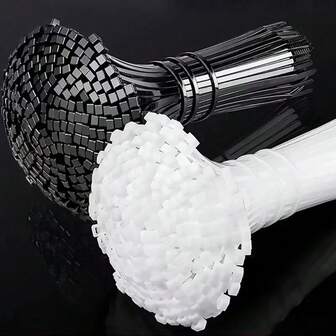 100 pièces/set Attaches de câble en nylon autobloquantes, colliers de serrage en plastique robustes, anneaux de fixation de câbles, organisateur de fils, sangles pour câbles