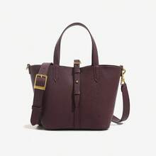 Katie lotus 2025新款荔枝纹野餐篮水桶包女士手提包七夕节礼物 - 彩色 - 查看 13