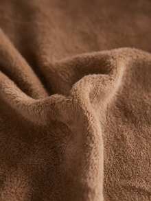 1pc Warm Plush Solid Color Stretch Sofa Cover, Modern Minimalist Non-Slip One-Piece Sofa Protector Slipcover, Suitable For L-Shaped Sofa And 1/2/3/4 Seater Sofa - Camel - View 5