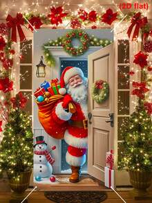 Santa Claus Opens the Door