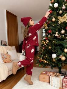 Sanrio Roupa de dormir de pelúcia quente e fofa da   para meninas, adequada para outono/inverno