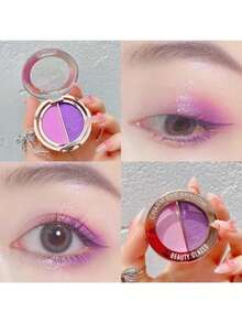 beauty glazed 双色眼影盘，高显色度眼影，哑光和金属光泽眼影粉，防水持久眼妆 - #06 - 查看 2