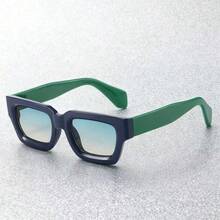 Retro Small Frame Square Marble Patterned Korean Style Glasses, PC (Polycarbonate), All Season - Multicolor - View 10