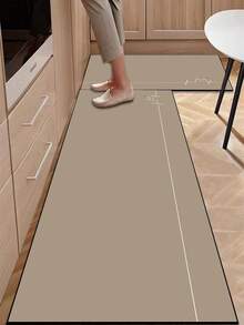 [HOT!!!]1pc Soft Rubber Kitchen Mat, 3.5mm Thick Kitchen Rug, Solid Color Cartoon Cat Minimalist & Cute Style Kitchen Absorbent Mat, Large Carpet That Can Be Self-Cut To Fit Kitchen Size, Surface Fabric Material, Middle Sponge Layer, Bottom Rubber Layer, Suitable For Kitchen Rugs, Kitchen Decor, Wedding Decor, Home Decor, Bathroom Mat, Entryway Mat, Laundry Room Mat, Hallway Carpet, Living Room Mat, Etc. - Multicolor - View 12