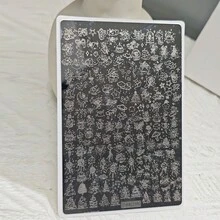 蕾絲花瓣、蝴蝶、曼陀羅、植物與抽象設計美甲印花板，指甲油印刷模版與模具，1套時尚美甲印花板 DIY 指甲轉印印花模板美甲工具，聖誕 1 片美甲印花板，美甲配件工具，美甲沙龍卡通幽靈愛心蜘蛛網蝙蝠南瓜魔術師印花斑馬紋格紋動物紋幾何線條愛心設計 SKVP 風格印花模板 - 彩色 - 查看 21