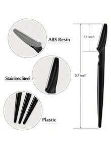 50/40/30/20/10/4pcs Set Long Handle Eyebrow Trimmer, Unisex Facial Razor, Sharp Depilation Knife, Smooth Skin Face Tool, Ergonomic Long Handle Eyebrow Trimmer, Sharp Depilation Knife With Protective Cover