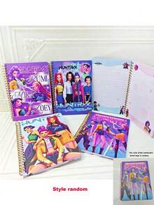 Mattel 1 Pc KPOP Witch Girl A5 Spiral Notebook, Comes With Boy Band Merchandise, Suitable For Taking Notes In Class And Writing Diary, Also Can Be Given As Birthday Gift To Friends And Family (Random Version) - Multicolor - View 5