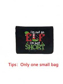 Christmas Theme Handbag And Cosmetic Bags Set,Printed With "I'm Not An I'm Just Short", Includes A Tote Bag And A Coin Purse,Middle Eastern Desert Pattern Linen Shopping Bag,Multi Functional Portable Handbag, Shoulder Bag,Large Capacity Fashion Simple Style Durable Gunny Bag,Skin Care Product Storage Bags,Makeup Bag, Beauty Products Storage, Charger Storage Bag,Suitable With Suitable For Outdoor Picnics, Parties, Travel And Shopping,Commute - Black - View 12