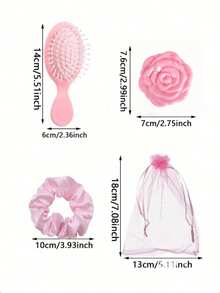 Set cadou de mireasă cu 12 bucăți, cadou pentru cerere în căsătorie pentru domnișoare de onoare, include agrafe de păr cu flori, bentițe din satin, săculeți din organza, potrivit pentru nuntă, cerere în căsătorie, ziua de naștere, petrecerea burlacilor și cadouri de aniversare - Multicolor - Vizualizare 9