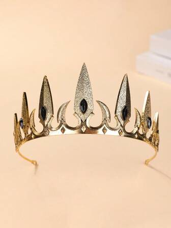 1 st retro kristallkrona metall hårkam, krona huvudbonad för fest, bröllop personlig, coronas, tiara, kostymkrona