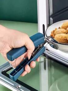 Stainless Steel Anti-Scald Bowl/Plate Clip, Non-Slip Kitchen Tool For Steamed Vegetables, Meatballs, Etc. - Dark Blue - View 1