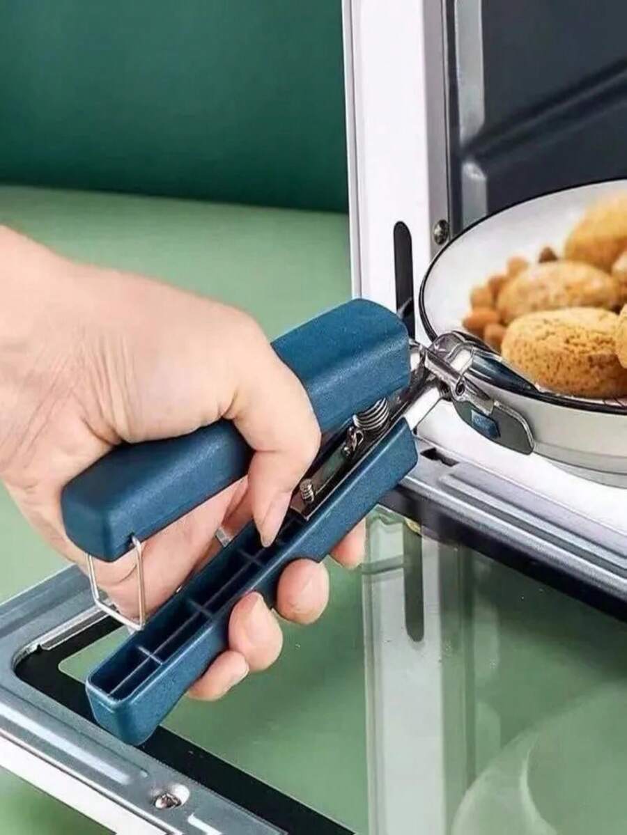 Stainless Steel Anti-Scald Bowl/Plate Clip, Non-Slip Kitchen Tool For Steamed Vegetables, Meatballs, Etc. - Dark Blue - View 1