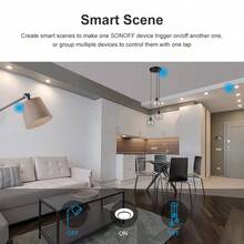 T0UK1C,SONOFF Smart Light Switch, WiFi Smart Touch Switch Smart Wall Light Switch Works With Alexa,APP Remote Control, Neutral Wire Required, White, 1 Gang, APP Remote Control And Voice Control,Security Guarantee,Timing Fuction,Smart Scene,Smart Home Control,Smart Home, Intelligent Control. - White - View 6