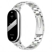 1 Stück modischer Metallarmband aus Edelstahl für Herren und Damen, kompatibel mit Xiaomi Band Mi Band 8 9 10, kompatibel mit Mi Band Serie 8 9 10 Ersatzarmband Zubehör, Metallarmband für Herren und Damen, perfekt für Business, Lässig und Sport, großartiges Geschenk zu Weihnachten, Geburtstag oder zum Schulanfang