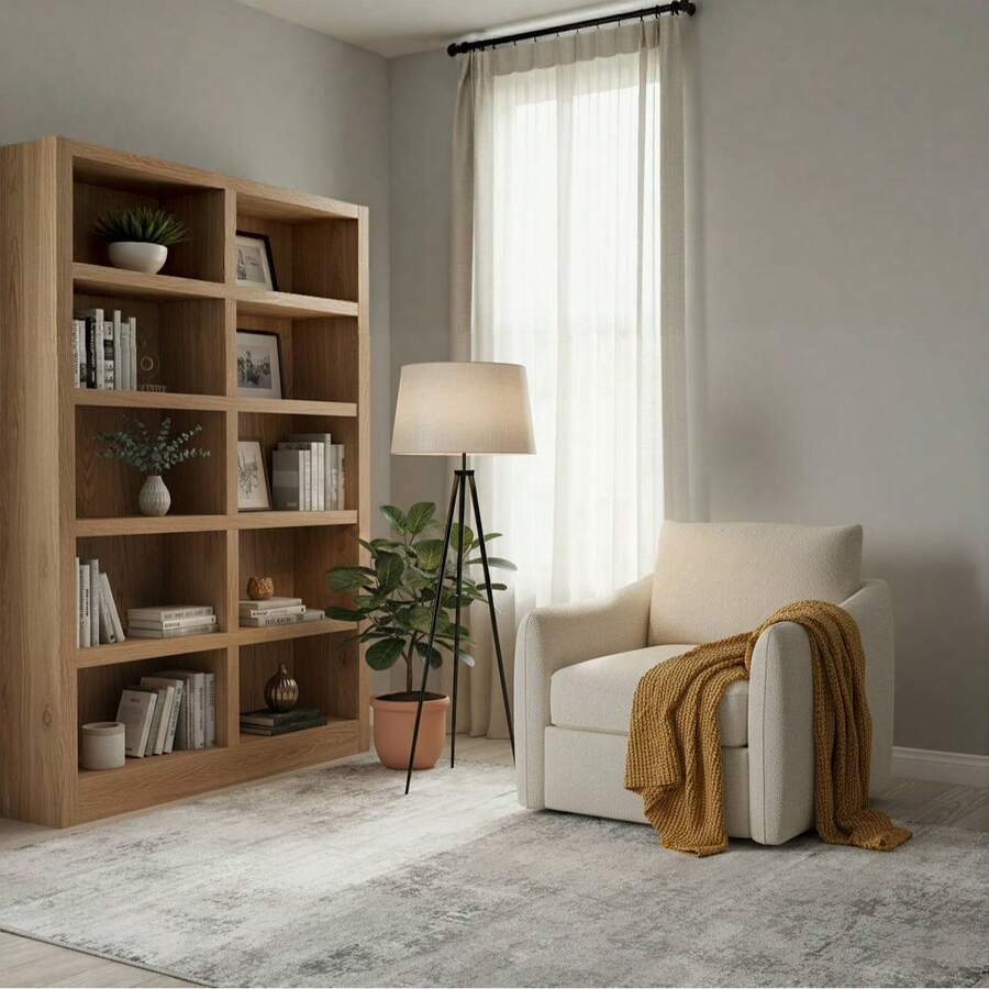 1PC Machine Washable Large - Size Modern Light Gray Abstract Pattern Area Mat Rug Indoor Living Room Decorative Rug With Stylish Light Gray Abstract Pattern Design Easy Clean Floor Mat For Home Decoration Kitchen Rug