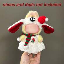 6.69-Inch Christmas Doll Clothes, Compatible With Labubu,1sets Of Decoration - Fashionable Headwear, Clothing And Pants Or Skirt Set, Suitable For 6.69-Inch Dolls, Cute BuLabu Christmas Accessories, For Play And Display (Shoes And Dolls Not Included) - Multicolor - View 20