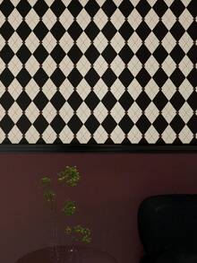 1 Tấm Giấy Dán Tường Tự Dính Họa Tiết Hình Thon Màu Đen & Be, Chất Liệu Vinyl PVC Cao Cấp, Giấy Dán Tường Có Thể Tháo Gỡ, Thích Hợp Cho Trang Trí Nhà Cửa, Bọc Tủ, Tự Làm Đồ Nội Thất, Phòng Khách, Phòng Ngủ, Khu Giải Trí và Thiết Kế Nội Thất. - Nhiều màu - Xem 5