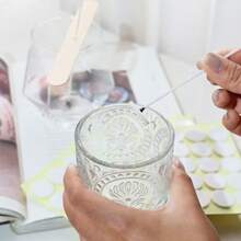 100PCS Candle Making Kit, Candle Wick Stickers, Candle Making Supplies, Double-Sided Stickers , Hot Wax Stickers For Candle Making - White - View 6