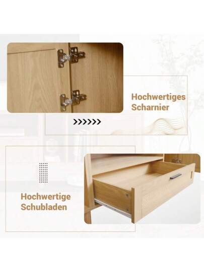 Low TV Cabinet Multiple Storage Functions, Wood ed Particleboard, Open Space Ladder Compartments, Accommodates Up To 70 Inch TVs, 173 38 48 Cm view 6